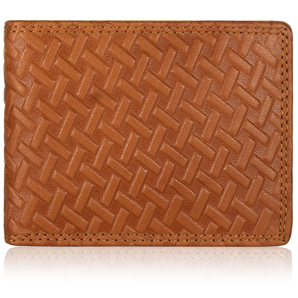 DOECRAFT Men Casual, Formal Orange Genuine Leather Wallet (8 Card Slots)