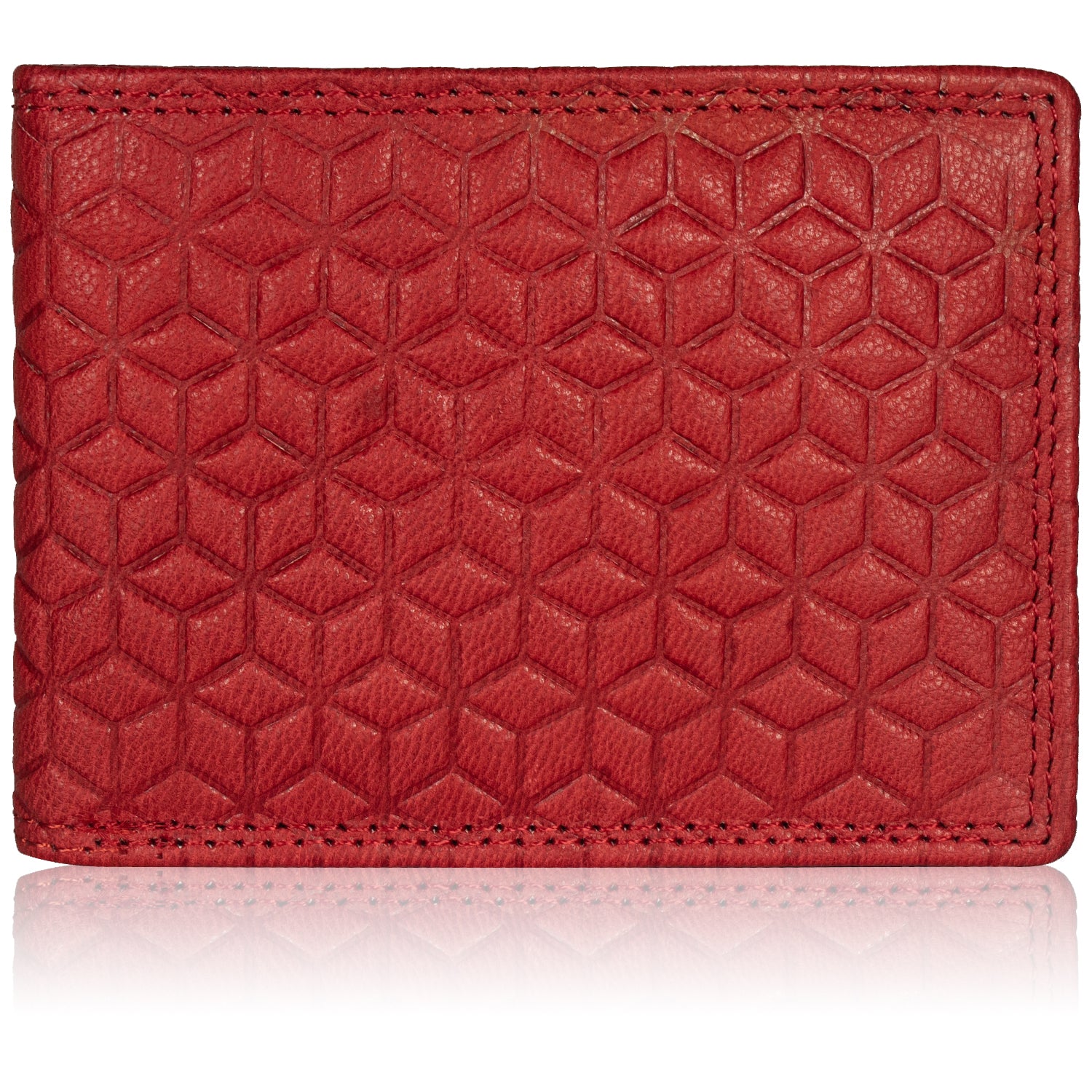 DOECRAFT Men Casual, Formal Red Genuine Leather Wallet (8 Card Slots)