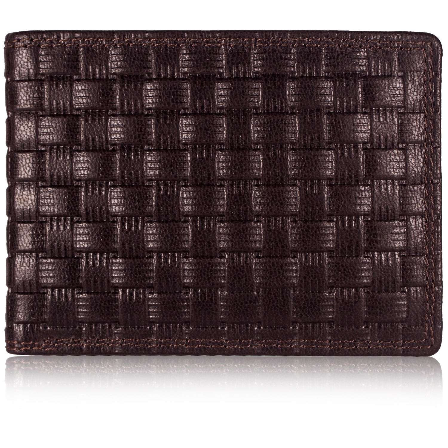 DOECRAFT Men Casual, Formal Brown Genuine Leather Wallet (8 Card Slots)