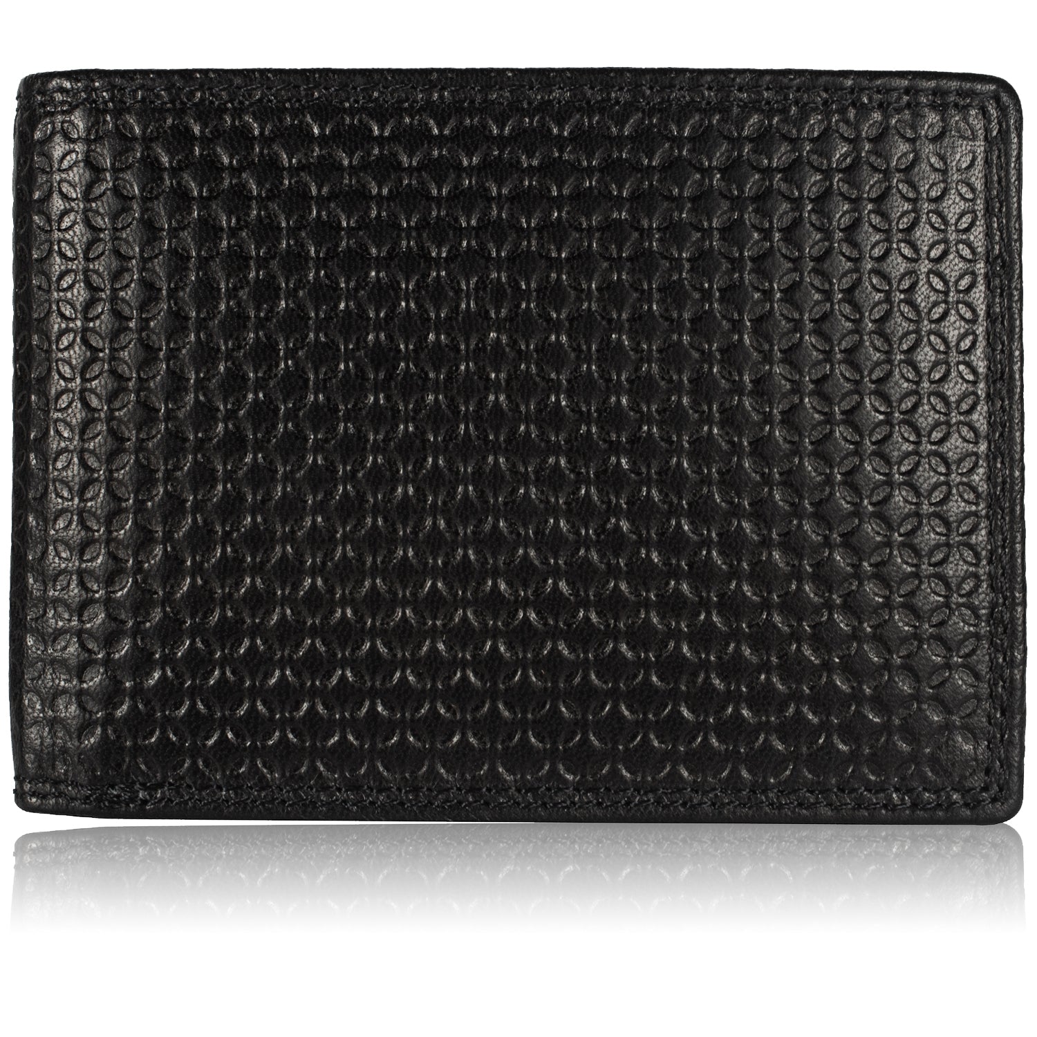 DOECRAFT Men Casual, Formal Black Genuine Leather Wallet (8 Card Slots)