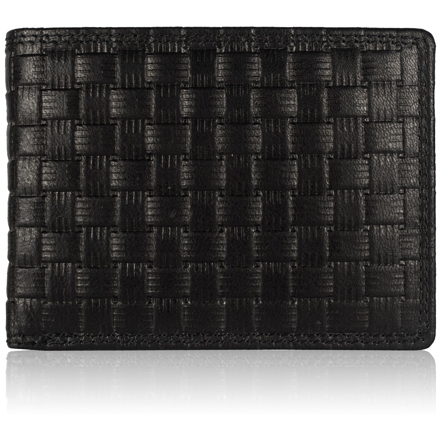 DOECRAFT Men Casual, Formal Black Genuine Leather Wallet (8 Card Slots)