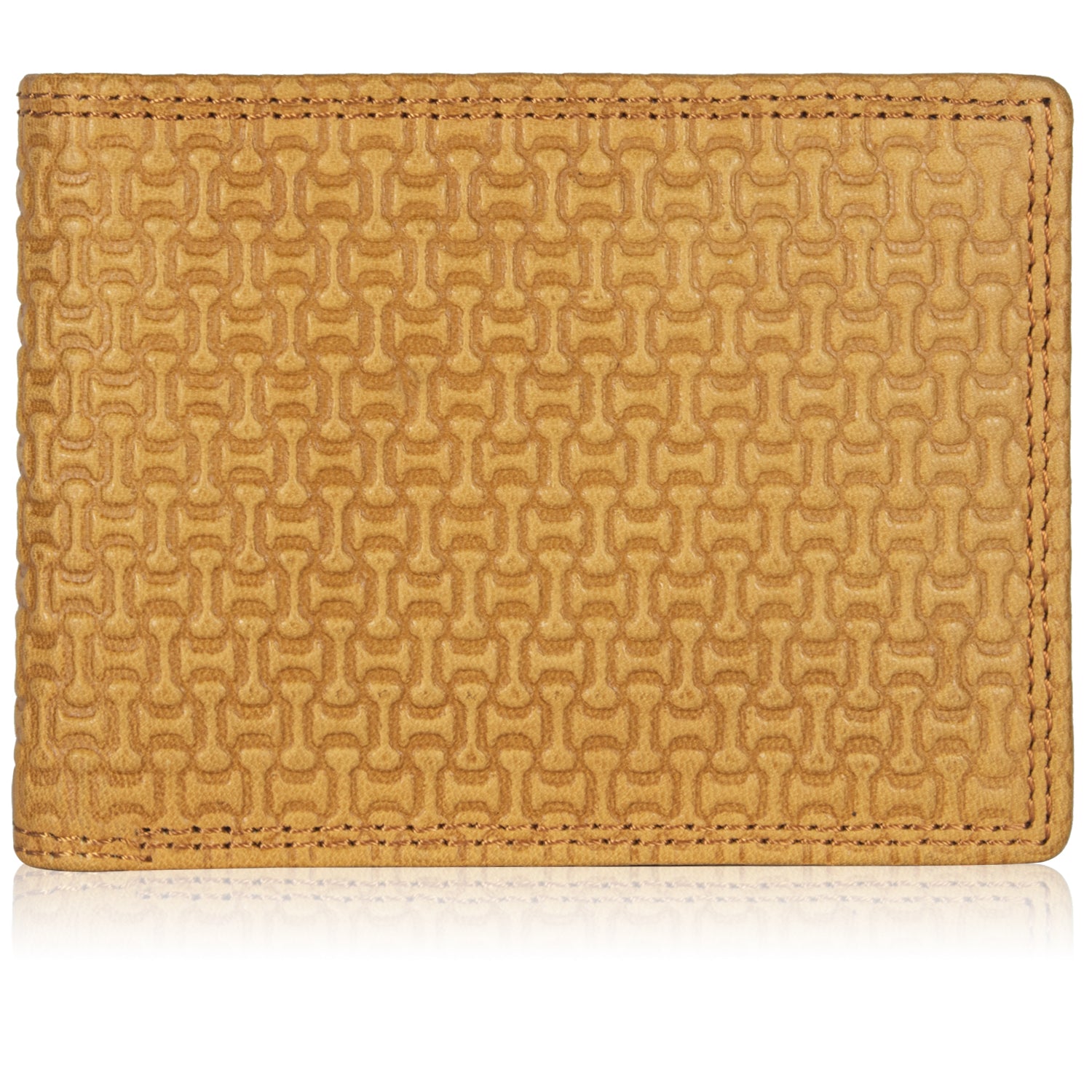 DOECRAFT Men Casual, Formal Yellow Genuine Leather Wallet (8 Card Slots)