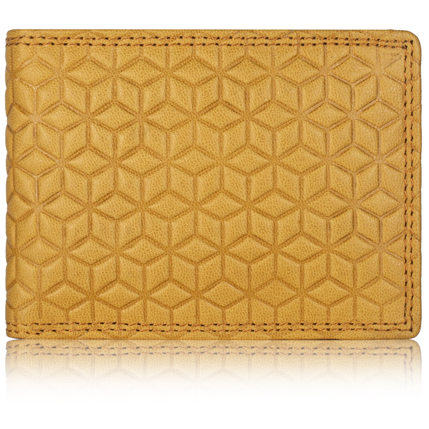 DOECRAFT Men Casual, Formal Yellow Genuine Leather Wallet (8 Card Slots)