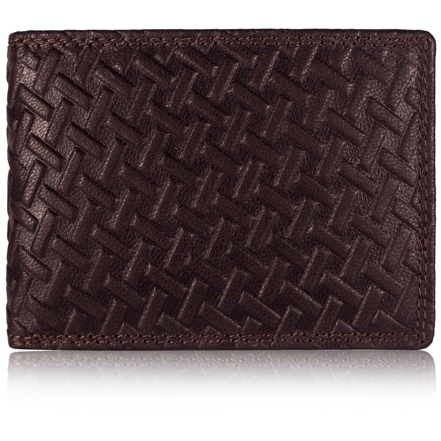 DOECRAFT Men Casual, Formal Brown Genuine Leather Wallet (8 Card Slots)