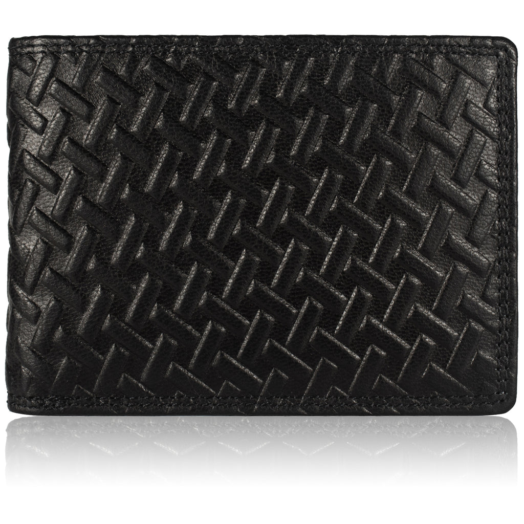 DOECRAFT Men Casual, Formal Black Genuine Leather Wallet (8 Card Slots)