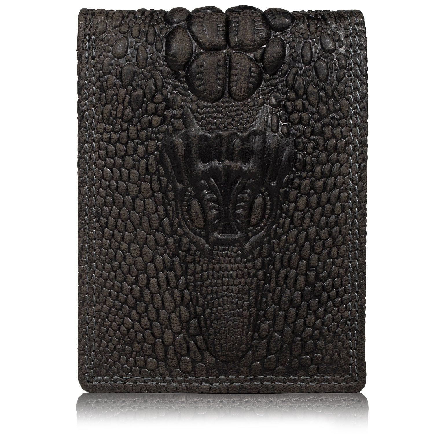 DOECRAFT Men Casual, Evening/Party, Travel, Trendy Black Genuine Leather Wallet (8 Card Slots)