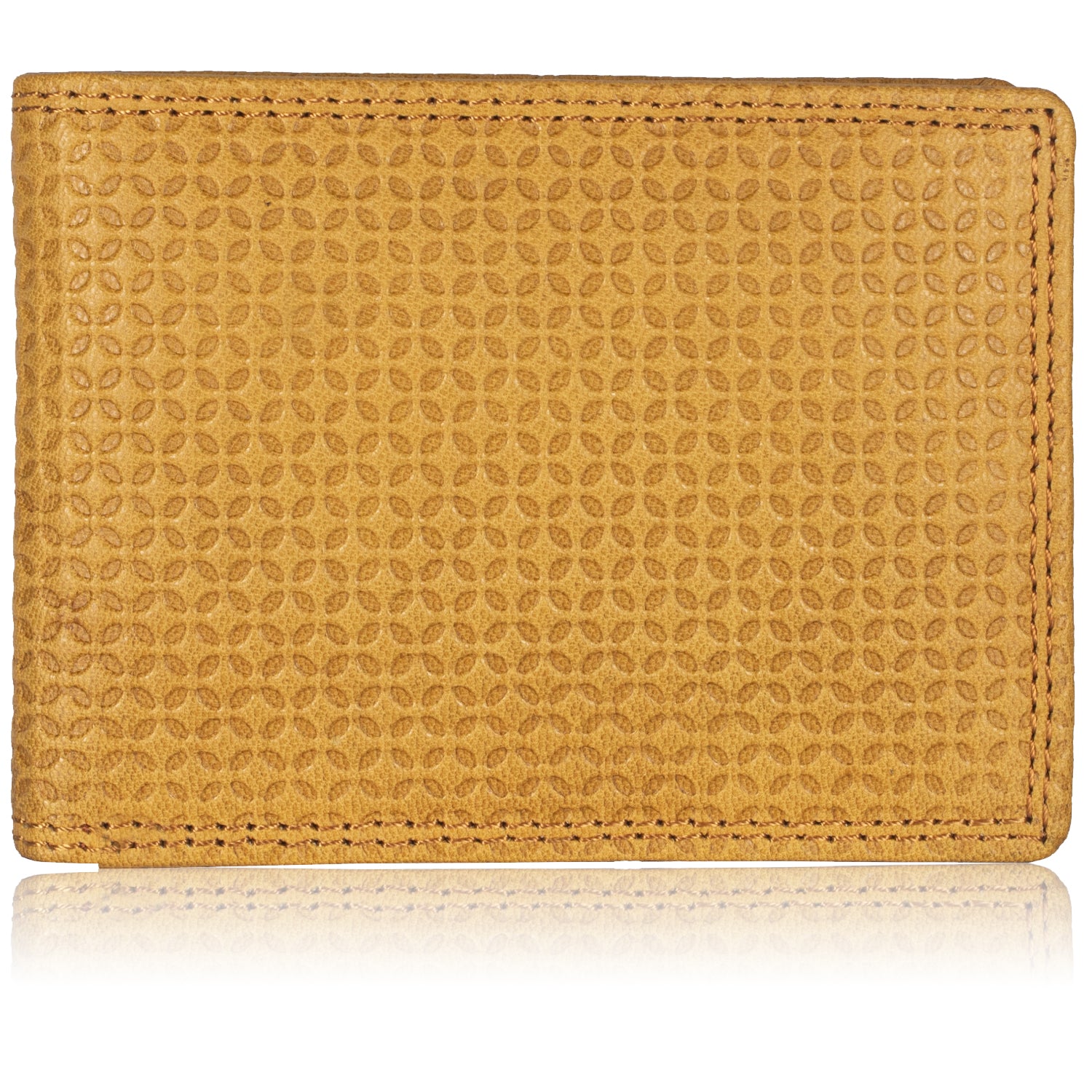 DOECRAFT Men Casual, Formal Yellow Genuine Leather Wallet (8 Card Slots)