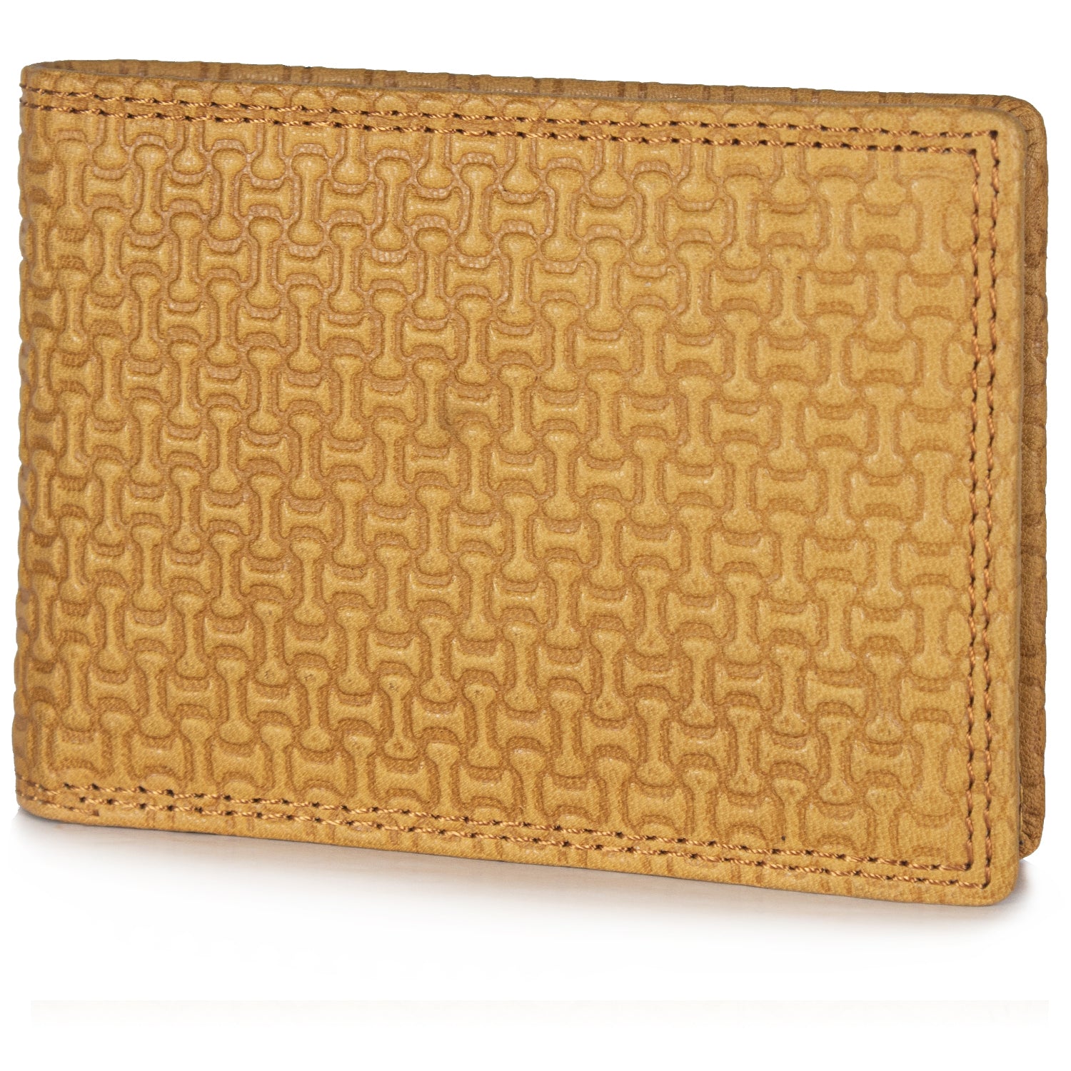 DOECRAFT Men Casual, Formal Yellow Genuine Leather Wallet (8 Card Slots)