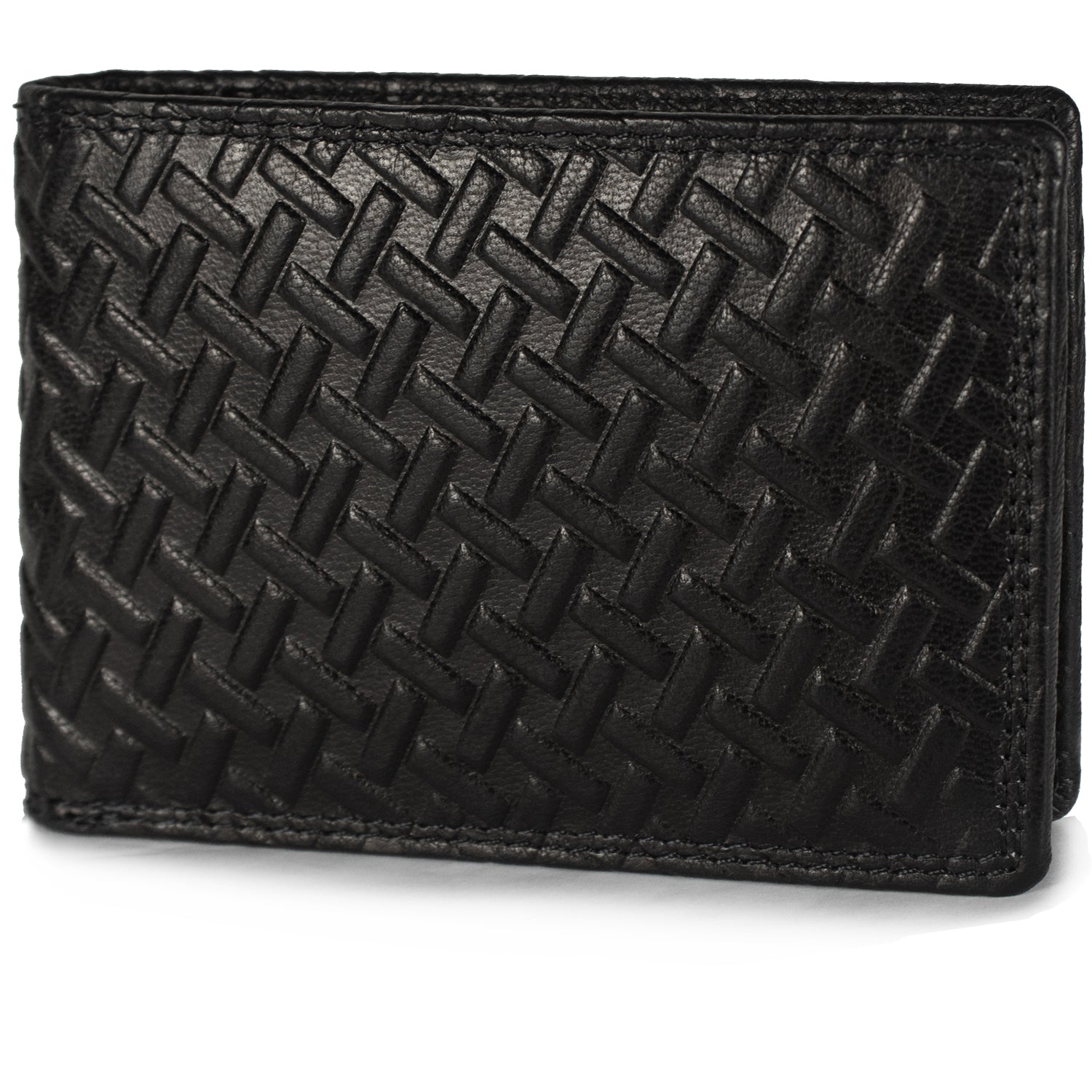 DOECRAFT Men Casual, Formal Black Genuine Leather Wallet (8 Card Slots)