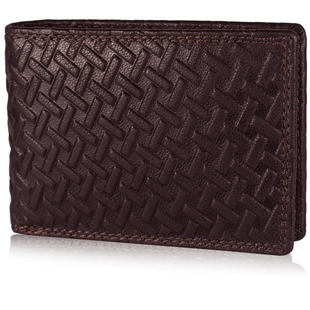 DOECRAFT Men Casual, Formal Brown Genuine Leather Wallet (8 Card Slots)