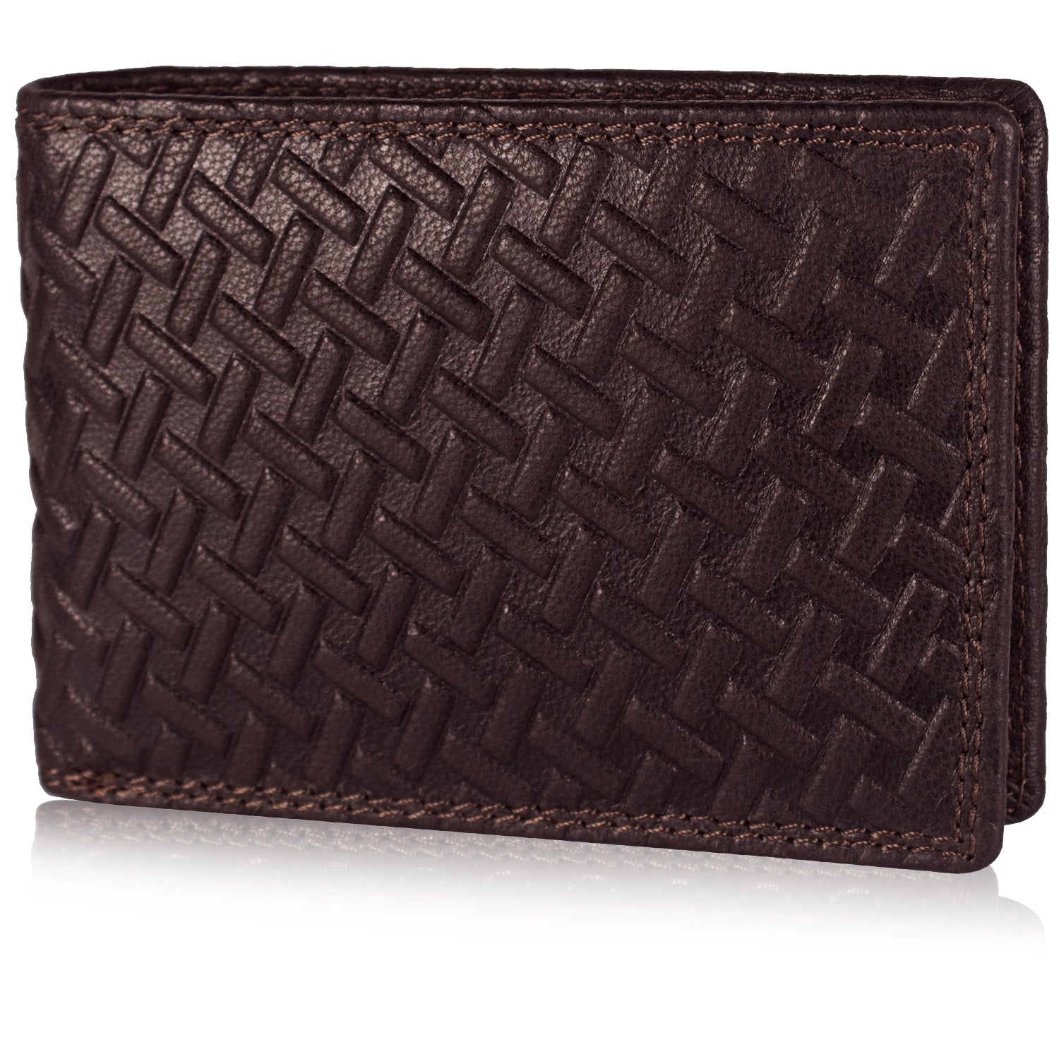 DOECRAFT Men Casual, Formal Brown Genuine Leather Wallet (8 Card Slots)