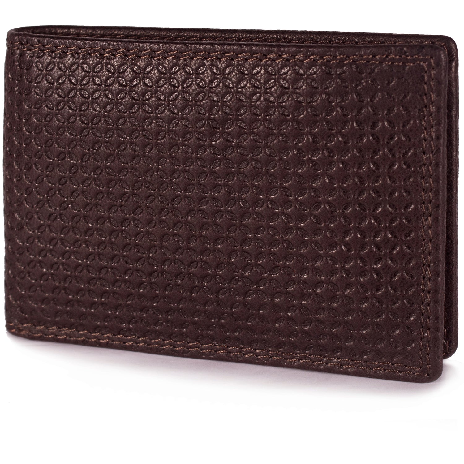 DOECRAFT Men Casual, Formal, Trendy Brown Genuine Leather Wallet (8 Card Slots)