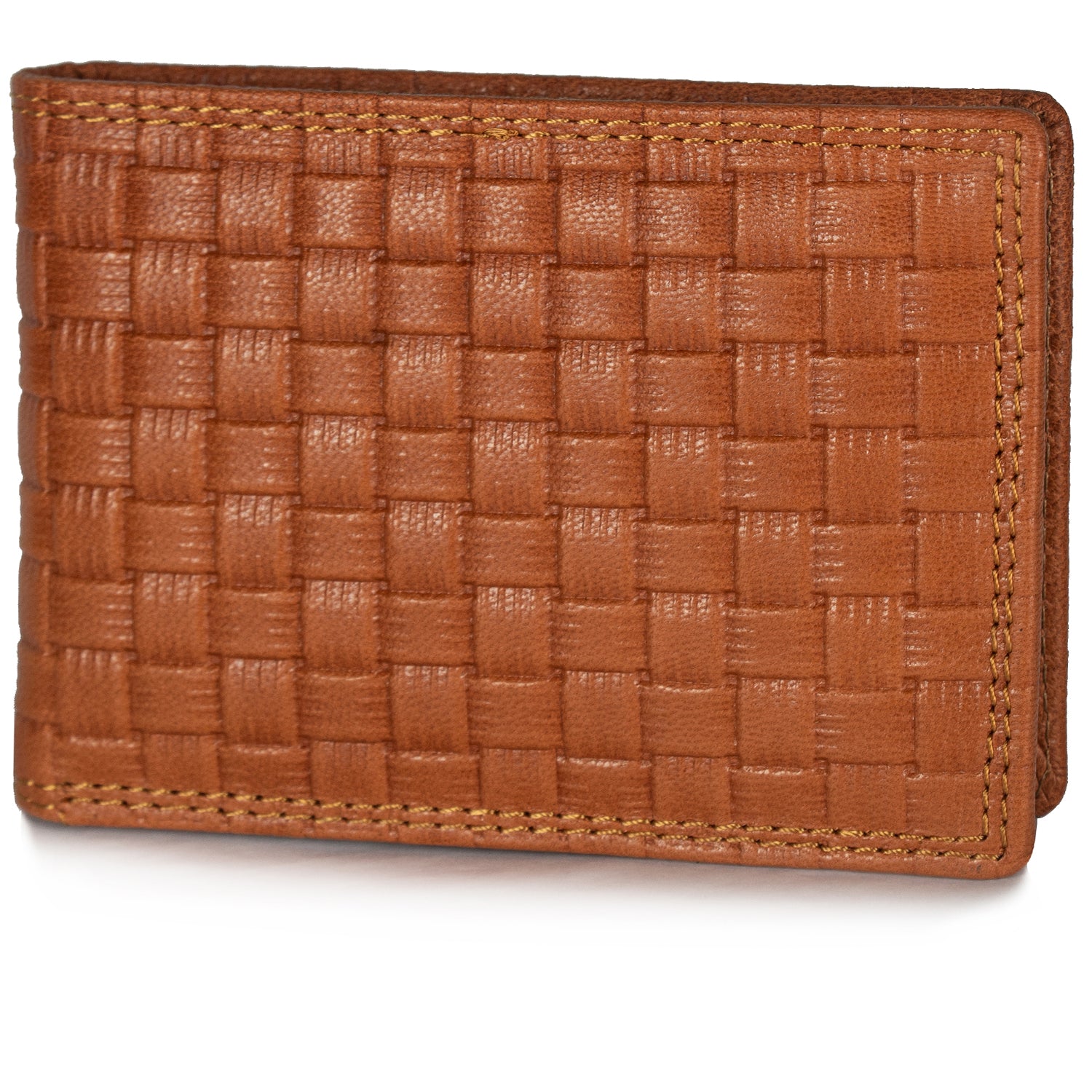 DOECRAFT Men Casual, Formal Orange Genuine Leather Wallet (8 Card Slots)