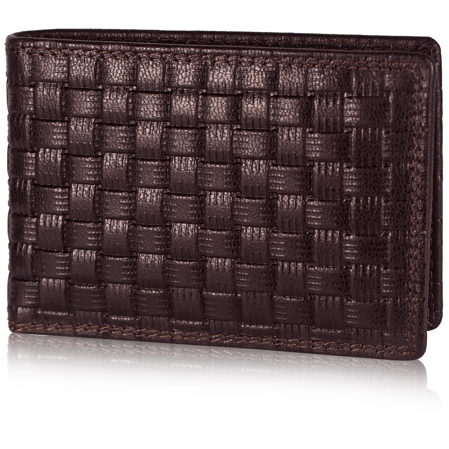 DOECRAFT Men Casual, Formal Brown Genuine Leather Wallet (8 Card Slots)