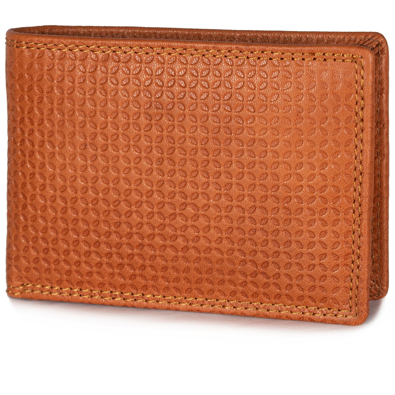 DOECRAFT Men Casual, Formal Orange Genuine Leather Wallet (8 Card Slots)