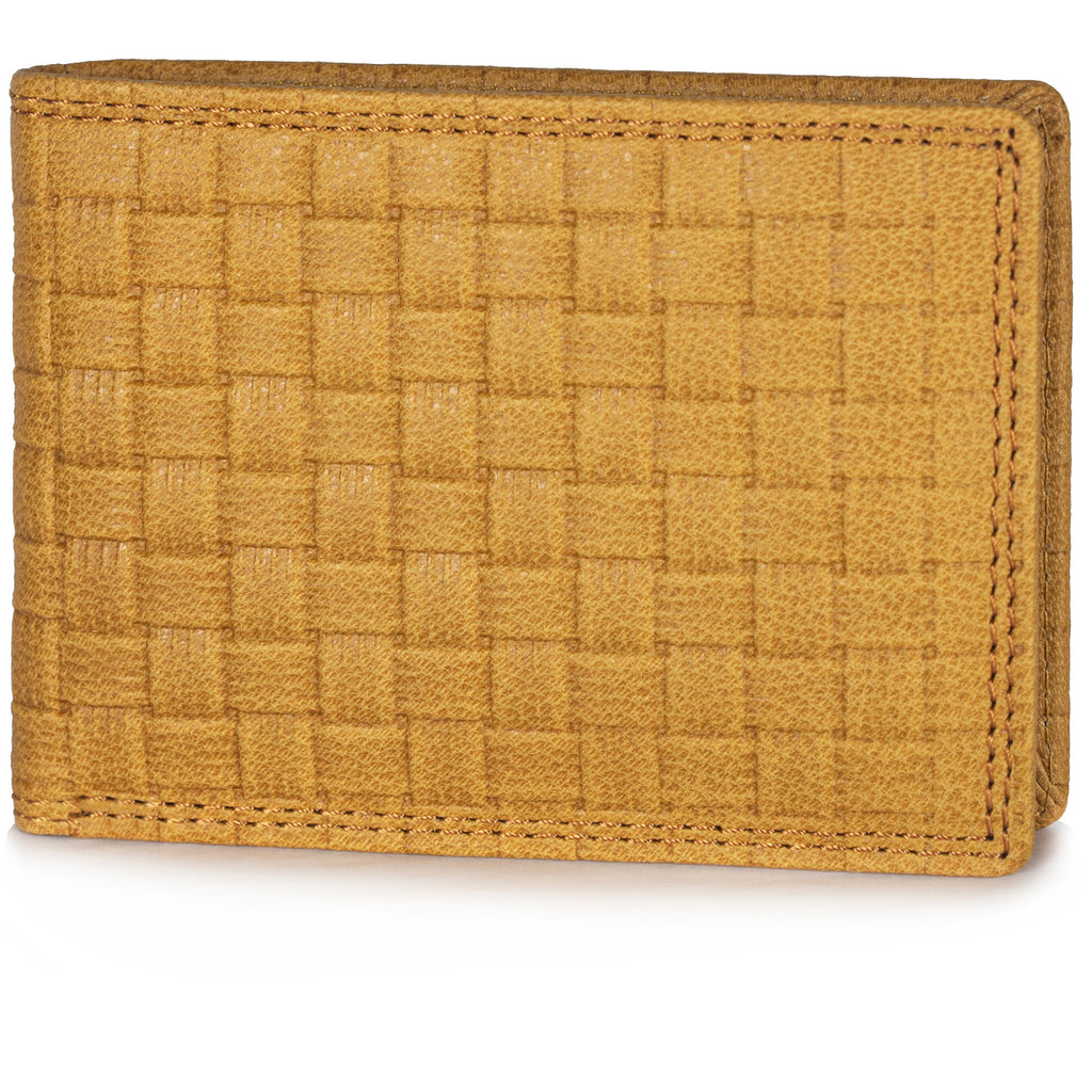 DOECRAFT Men Casual, Formal Yellow Genuine Leather Wallet (8 Card Slots)