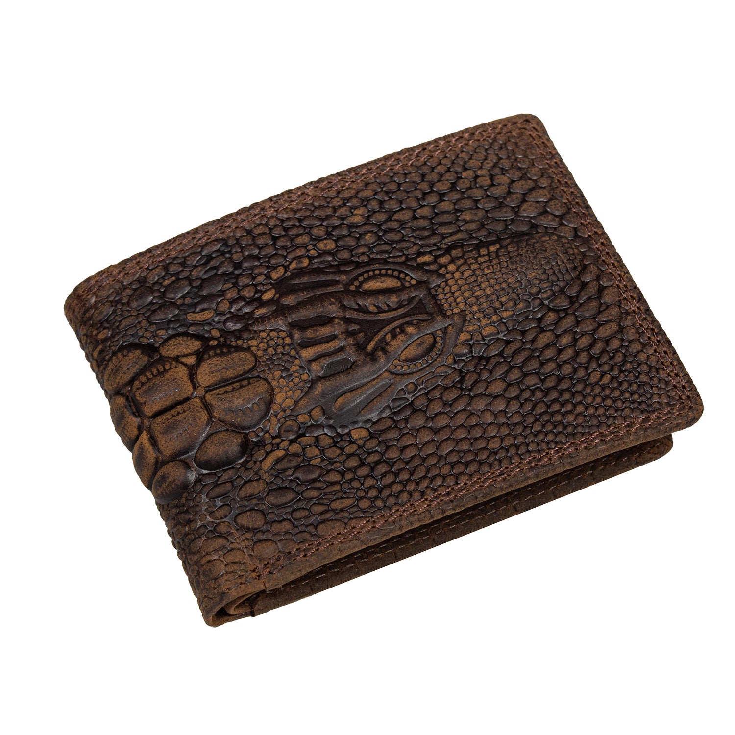 DOECRAFT Men Casual, Evening/Party, Travel, Trendy Brown Genuine Leather Wallet (8 Card Slots)