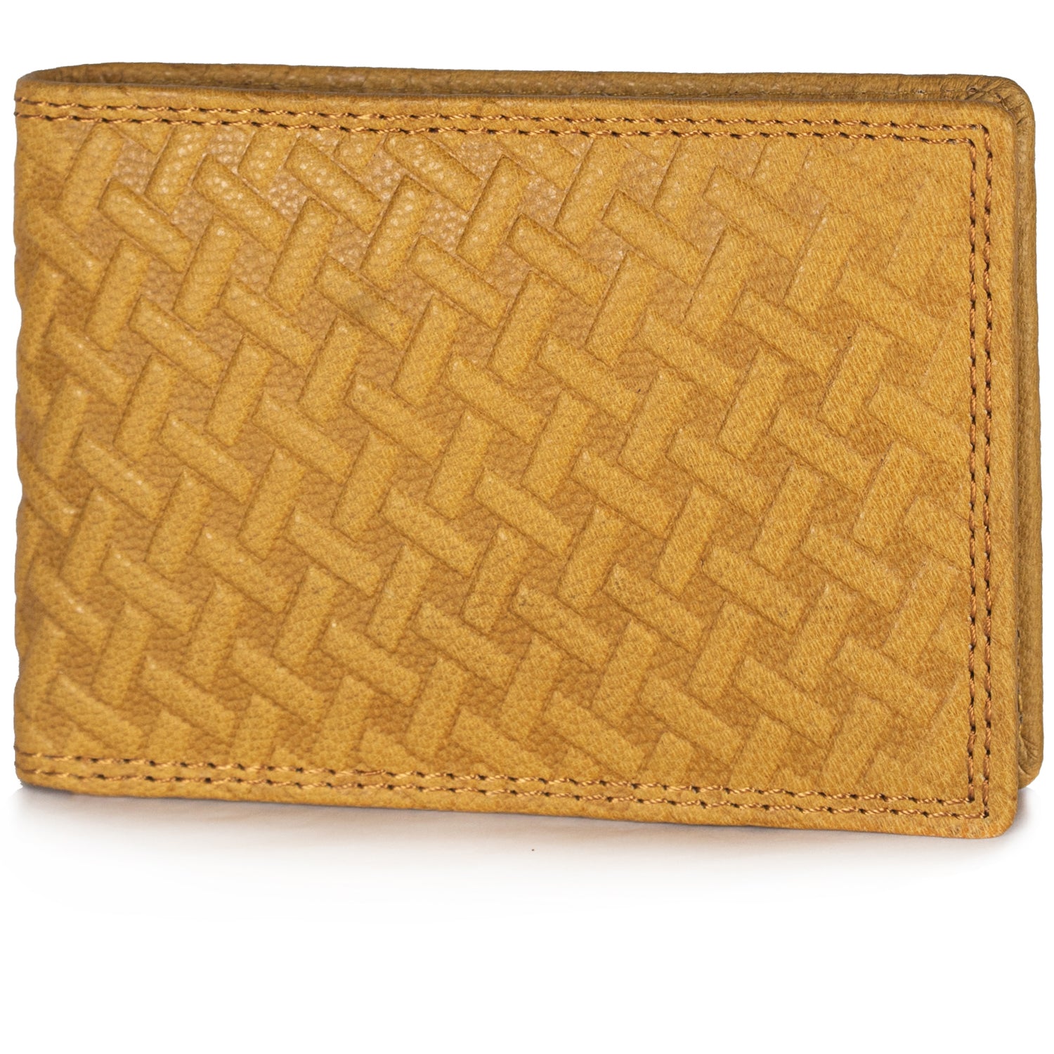 DOECRAFT Men Casual, Formal Yellow Genuine Leather Wallet (8 Card Slots)