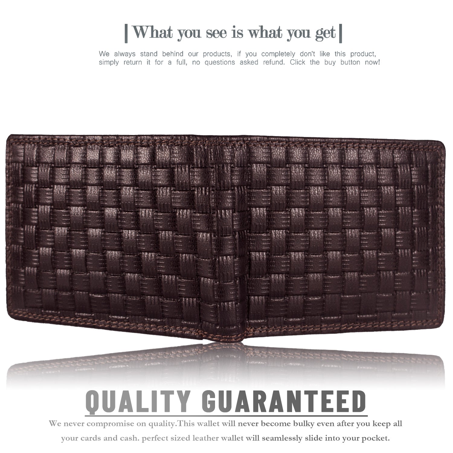 DOECRAFT Men Casual, Formal Brown Genuine Leather Wallet (8 Card Slots)