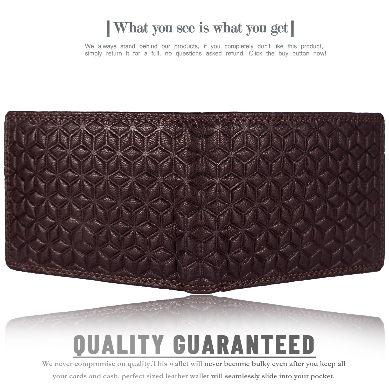 DOECRAFT Men Casual, Formal Brown Genuine Leather Wallet (8 Card Slots)