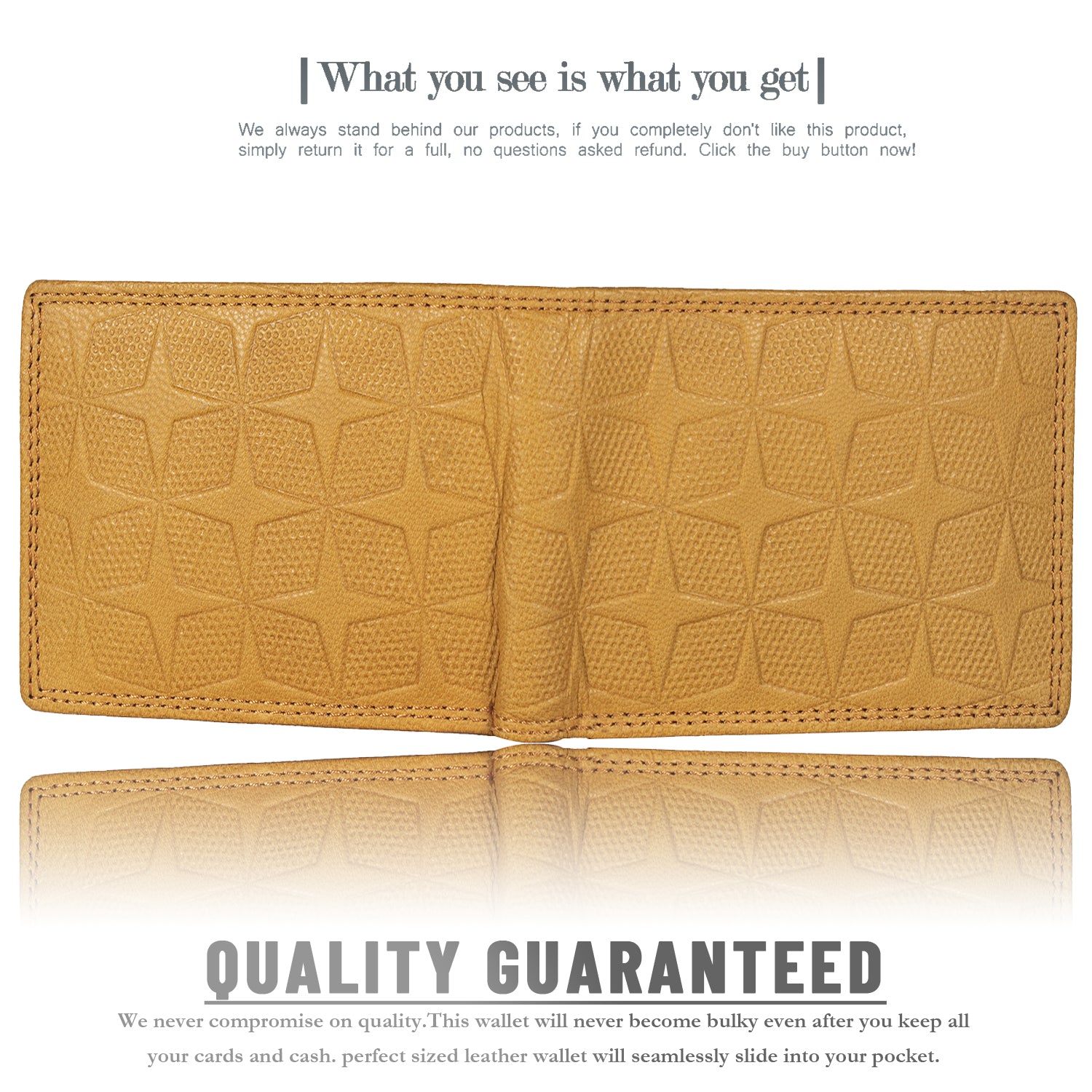 DOECRAFT Men Casual, Formal Yellow Genuine Leather Wallet (8 Card Slots)