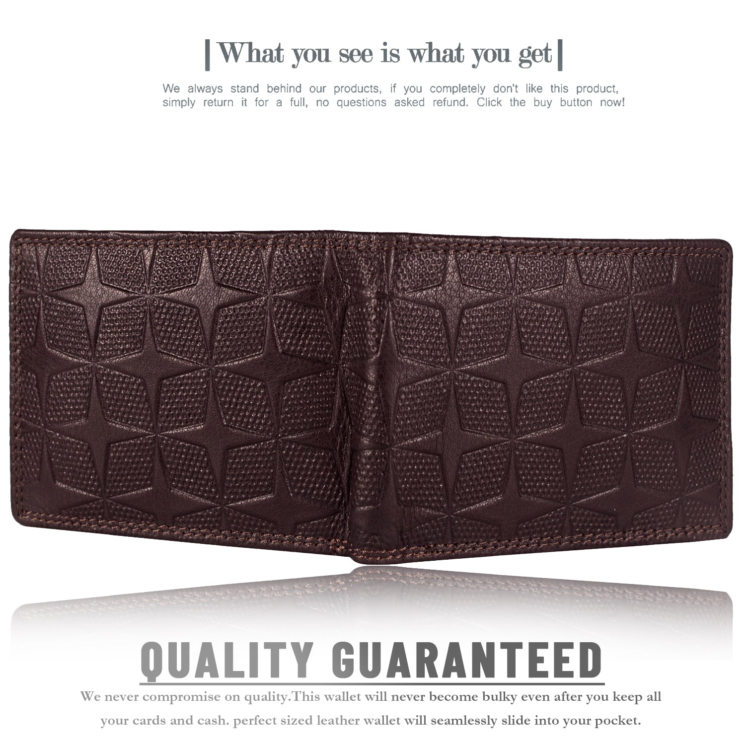 DOECRAFT Men Casual, Formal Brown Genuine Leather Wallet (8 Card Slots)