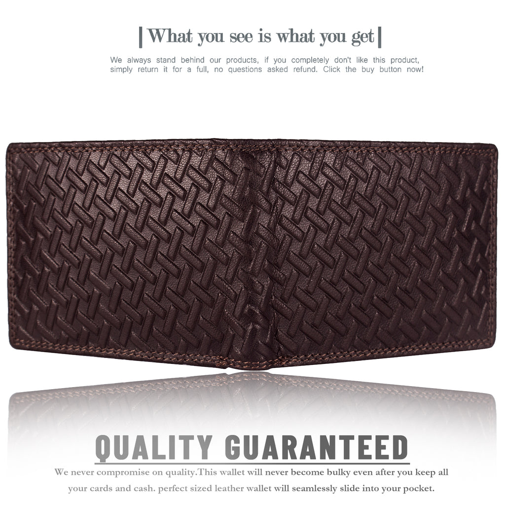 DOECRAFT Men Casual, Formal Brown Genuine Leather Wallet (8 Card Slots)