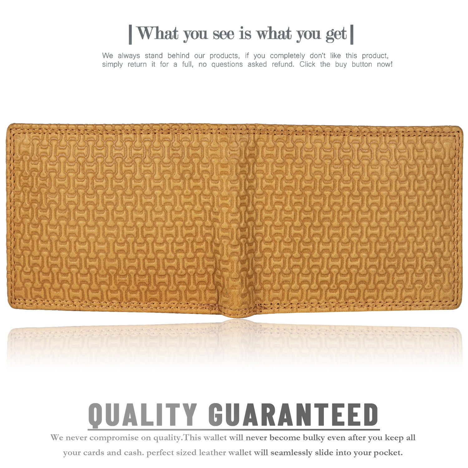 DOECRAFT Men Casual, Formal Yellow Genuine Leather Wallet (8 Card Slots)