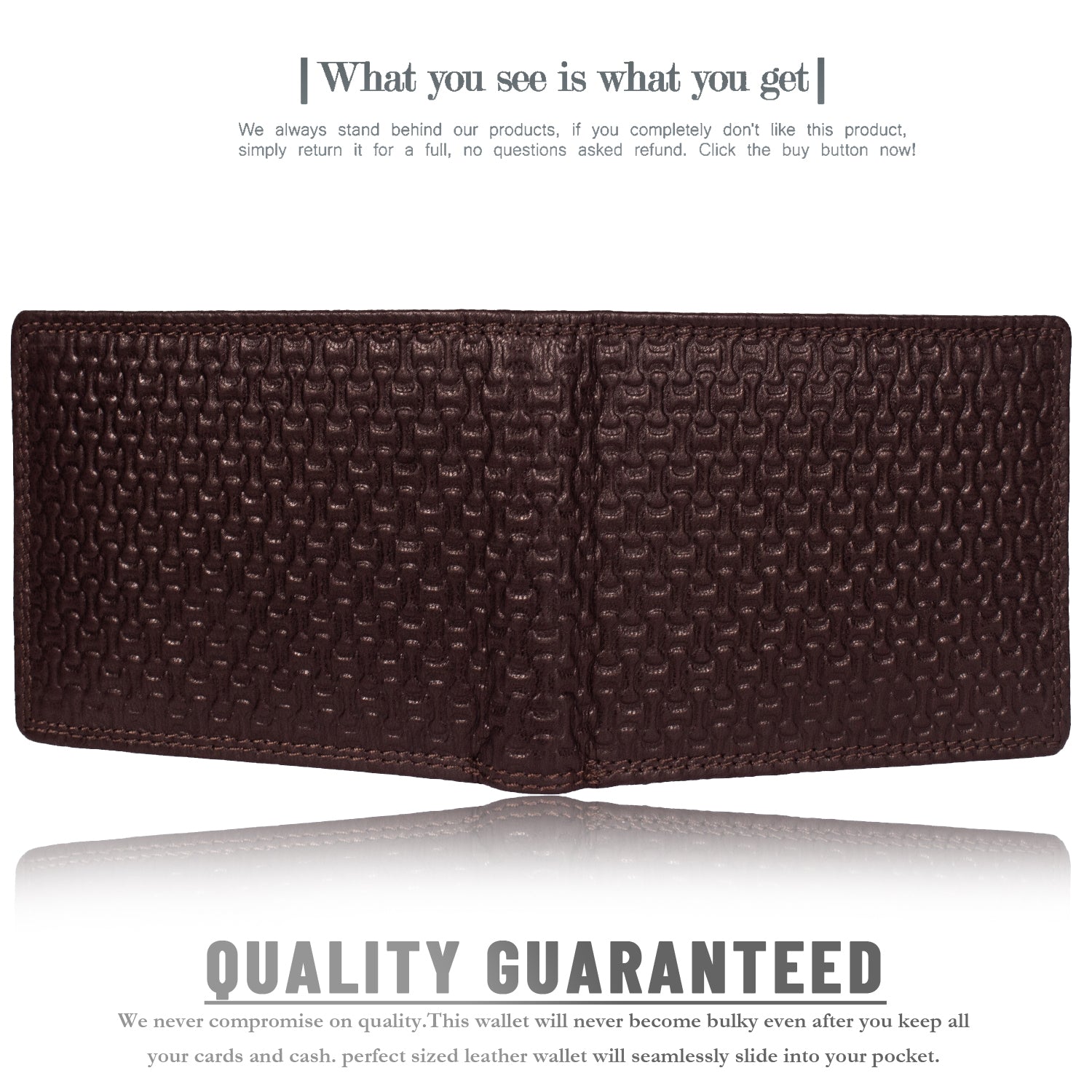 DOECRAFT Men Casual, Formal Brown Genuine Leather Wallet (8 Card Slots)