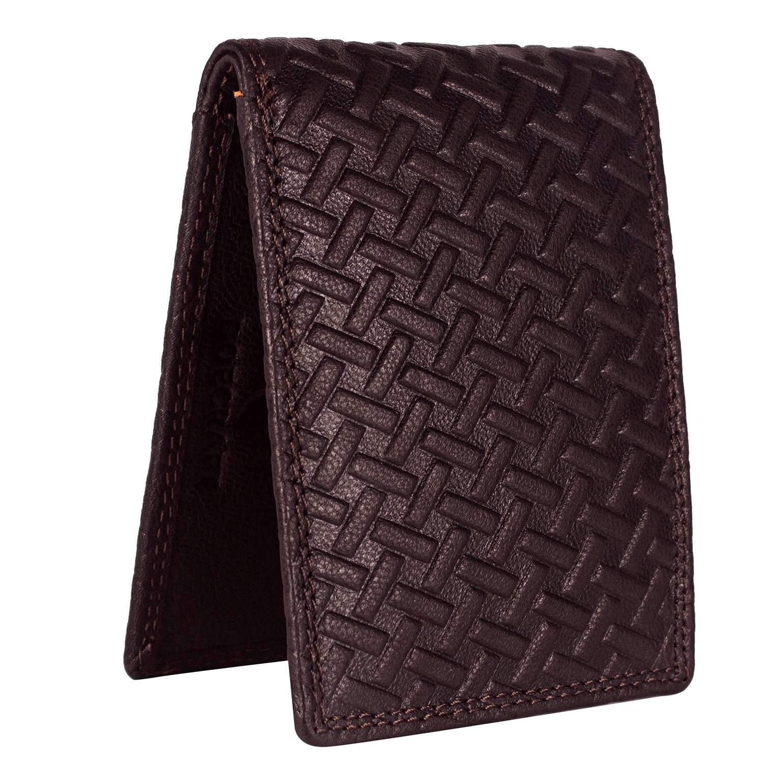 DOECRAFT Men Casual, Formal Brown Genuine Leather Wallet (8 Card Slots)