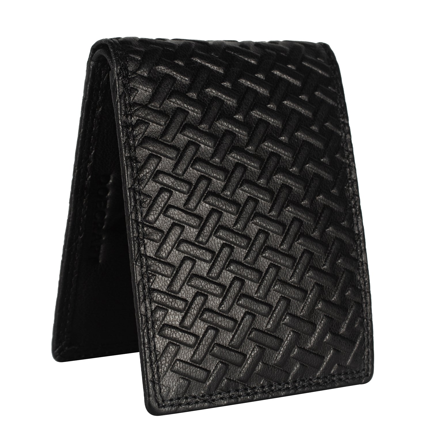 DOECRAFT Men Casual, Formal Black Genuine Leather Wallet (8 Card Slots)