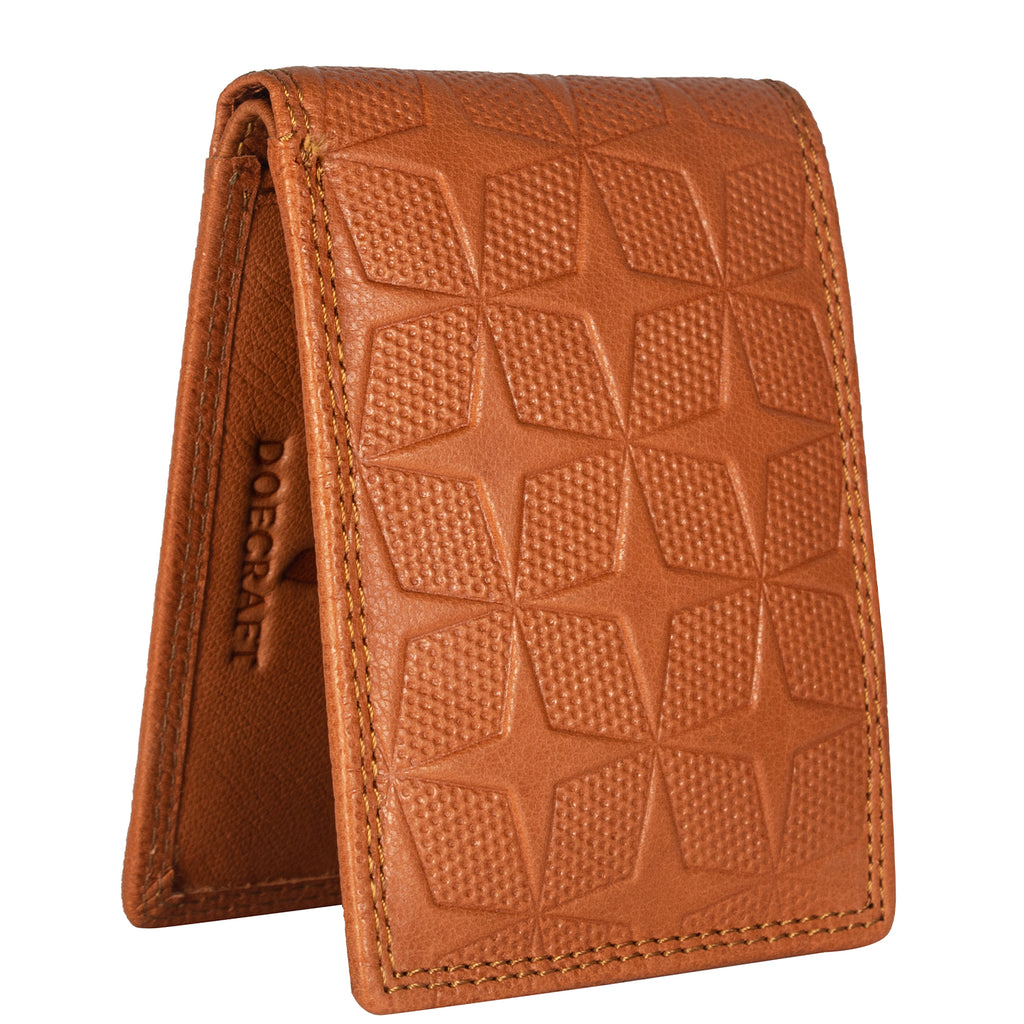 DOECRAFT Men Casual, Formal Orange Genuine Leather Wallet (8 Card Slots)