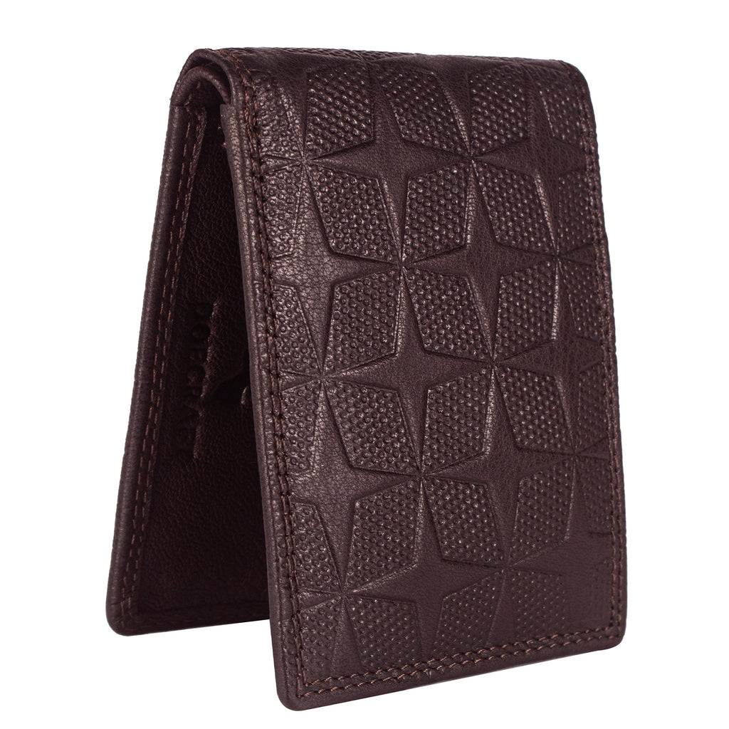 DOECRAFT Men Casual, Formal Brown Genuine Leather Wallet (8 Card Slots)