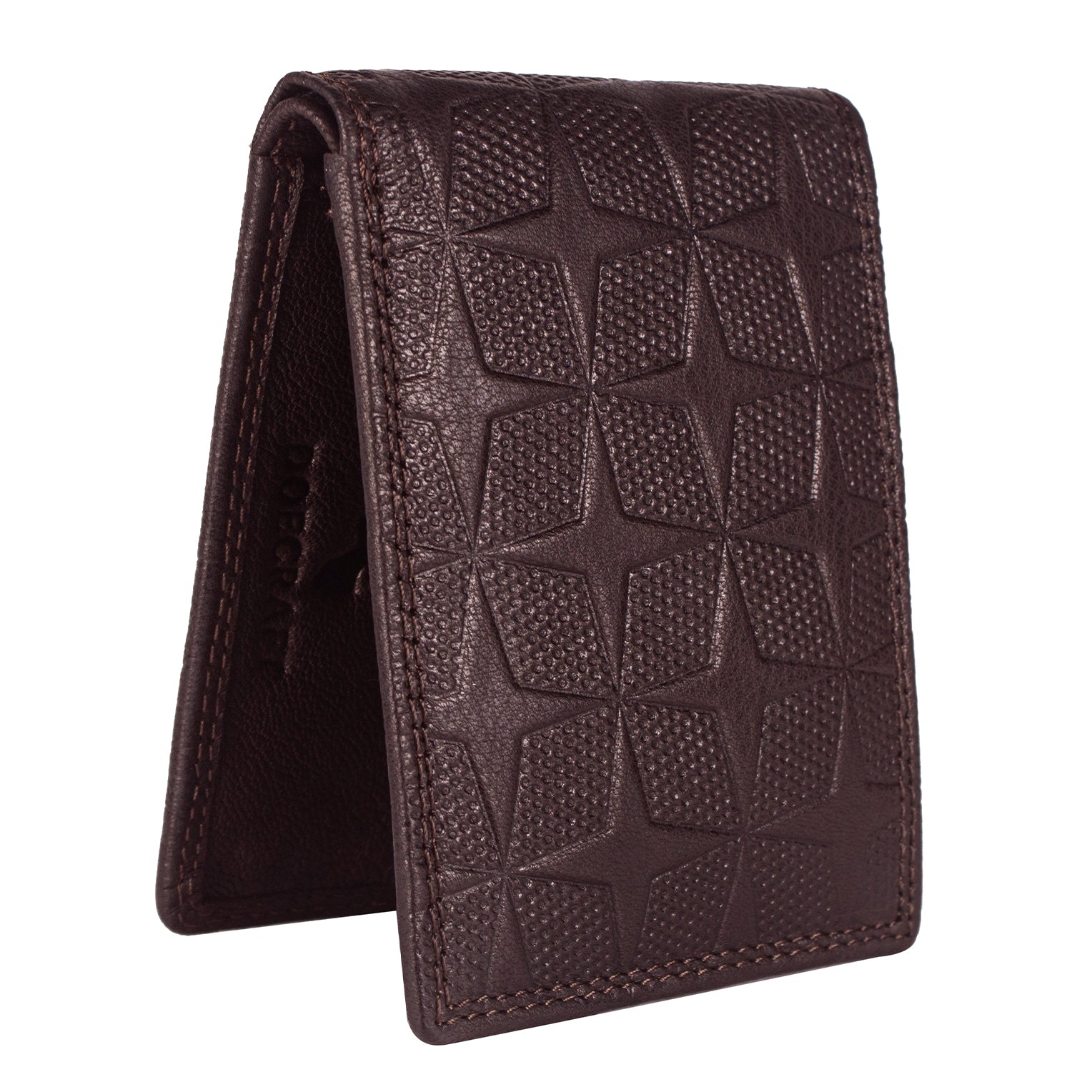 DOECRAFT Men Casual, Formal Brown Genuine Leather Wallet (8 Card Slots)