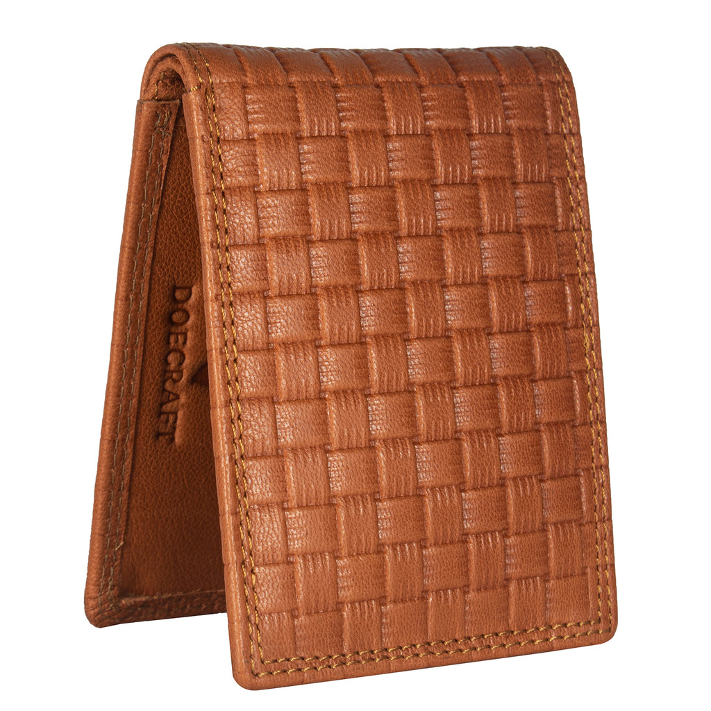 DOECRAFT Men Casual, Formal Orange Genuine Leather Wallet (8 Card Slots)