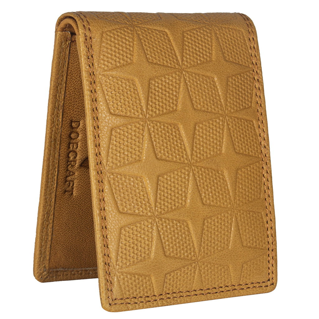 DOECRAFT Men Casual, Formal Yellow Genuine Leather Wallet (8 Card Slots)